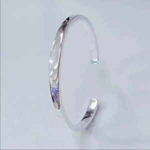 New Sterling Silver Simple Cuff Bracelet